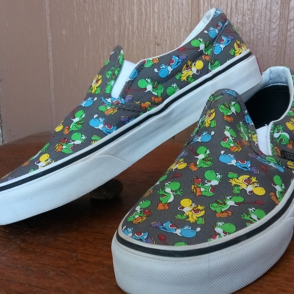 Vans Nintendo Yoshi Pewter Slip On Shoes - Picture 6 of 8